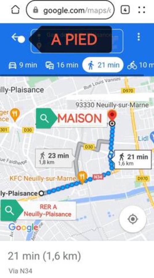 Chambre Dans Une Maison Partagee Neuilly-sur-Marne Ngoại thất bức ảnh